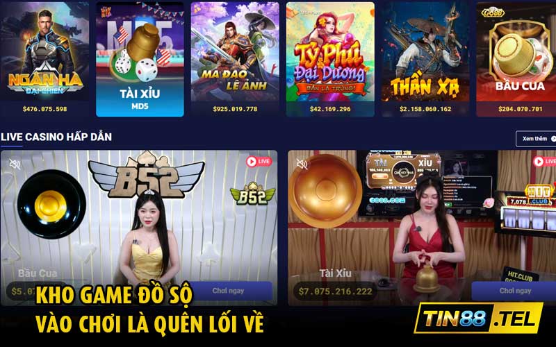 Kho game đồ sộ vào chơi là quên lối về